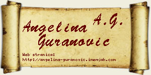 Angelina Guranović vizit kartica